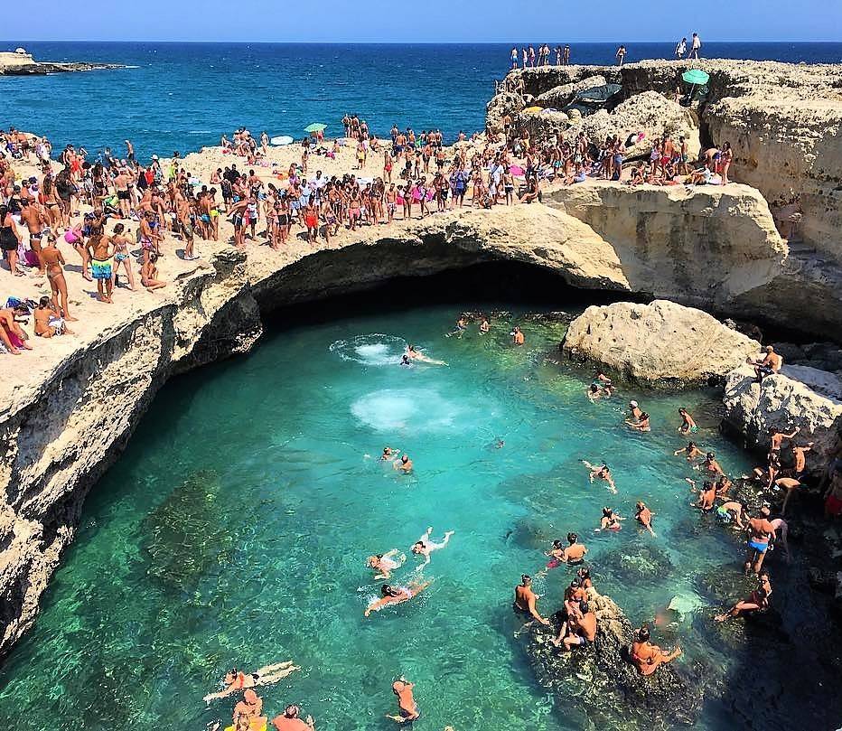 grotta della poesia salento secretsand best beach italy